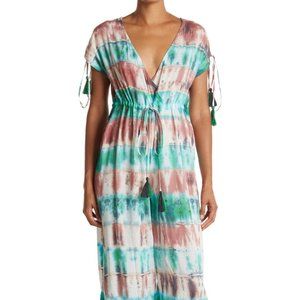 RAGA To Dye For Surplice Drawstring Waist Crop Jumpsuit NWT